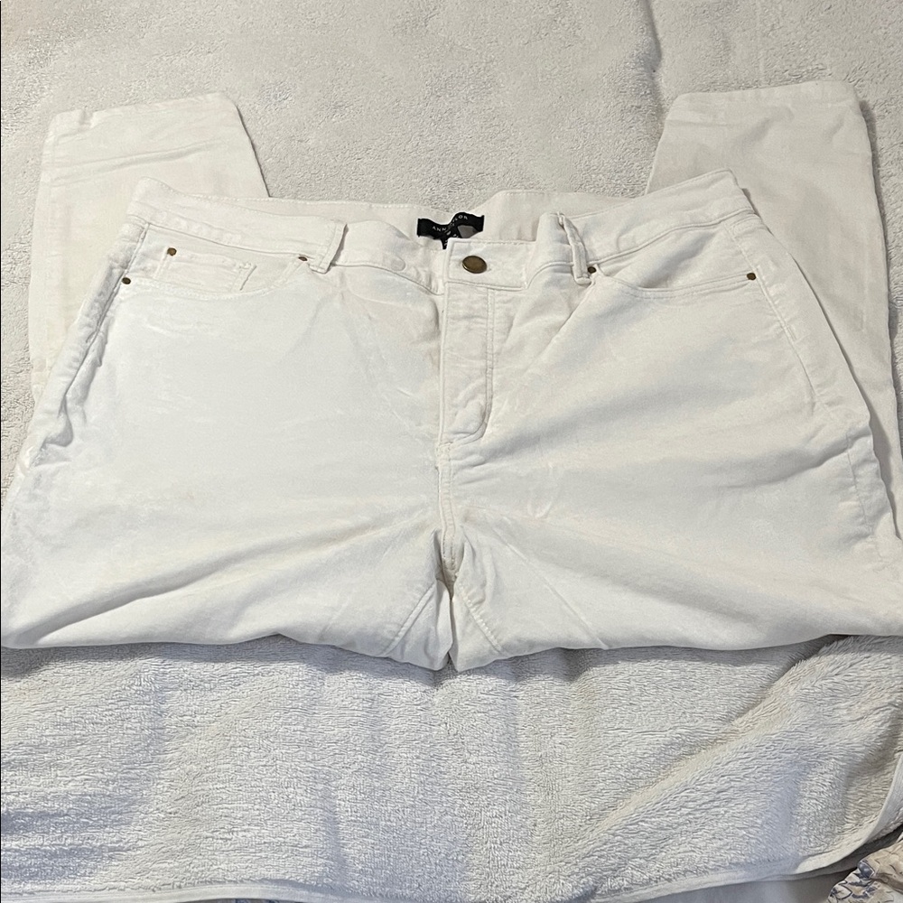 Ann Taylor Women's White Straight Leg Jeans